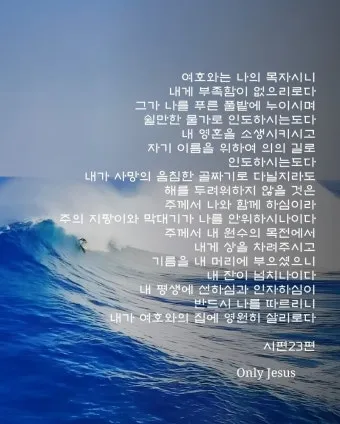 시편 23편 다윗의 시 묵상_23