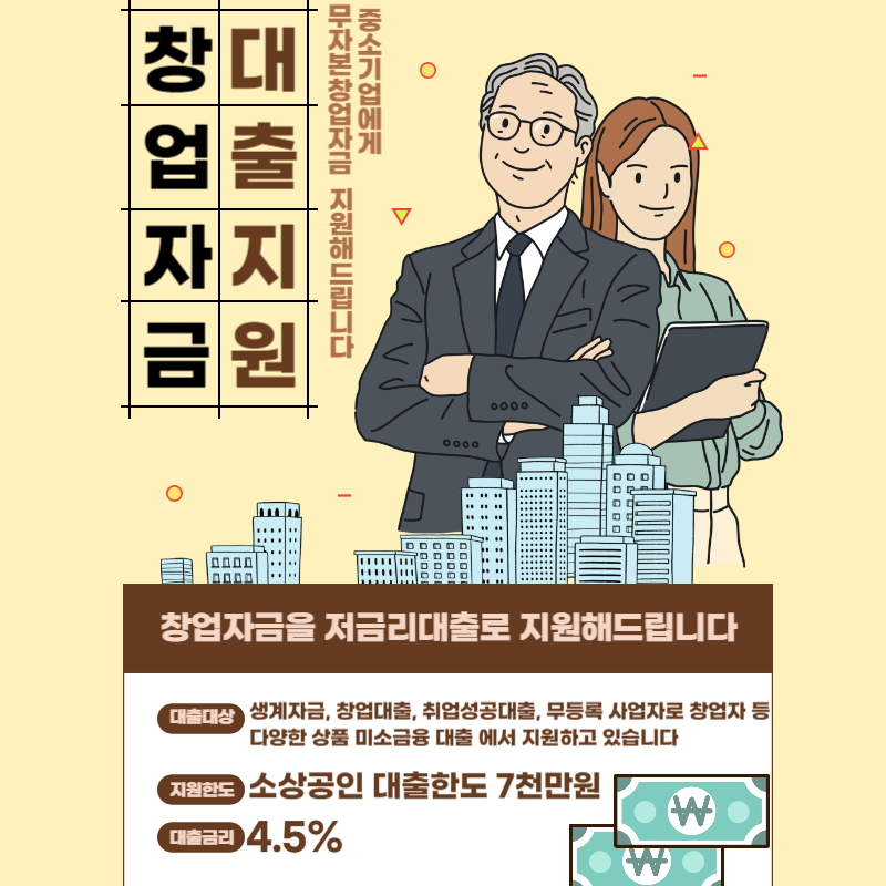  무자본 창업자금대출 방법 소상공인 창업자금 보증 및 미소금융 창업대출 창업자금 지원