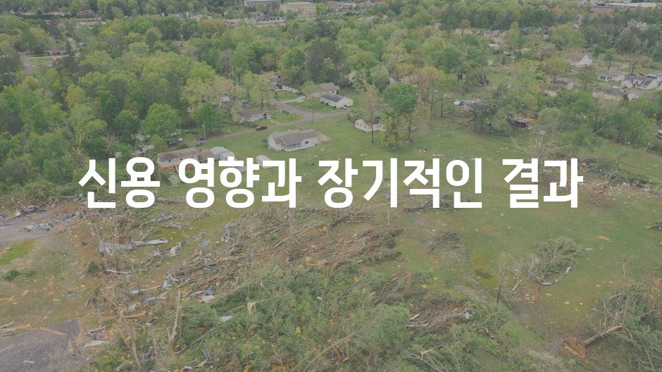 신용 영향과 장기적인 결과