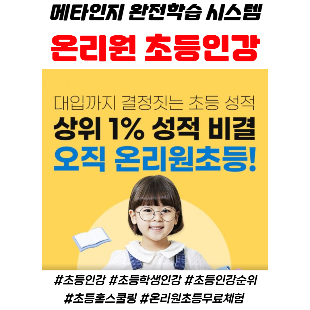  메타인지학습 초등인강 온리원