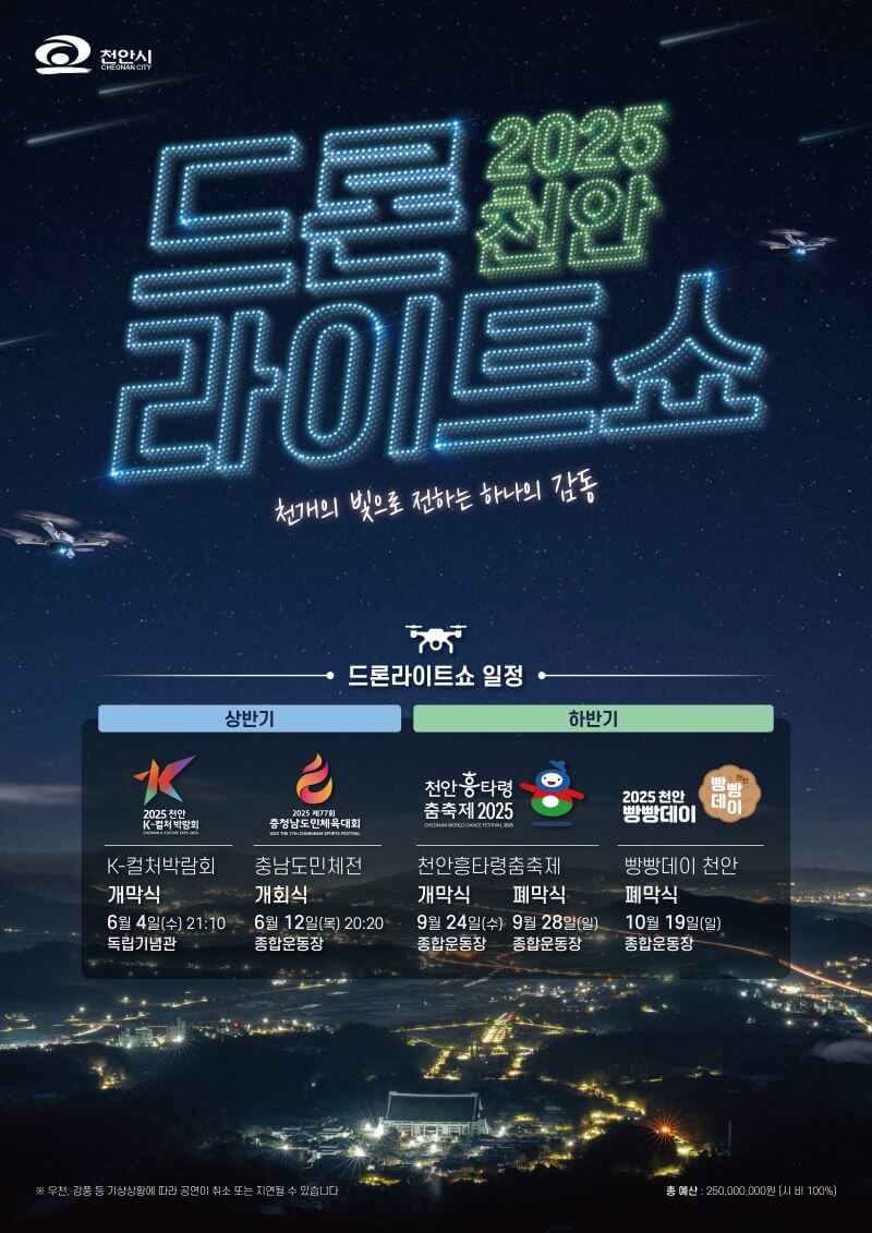 충남도민체육대회 드론쇼