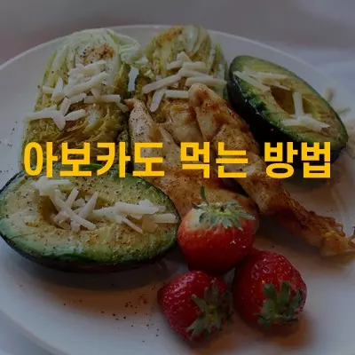 아보카도 먹는 방법