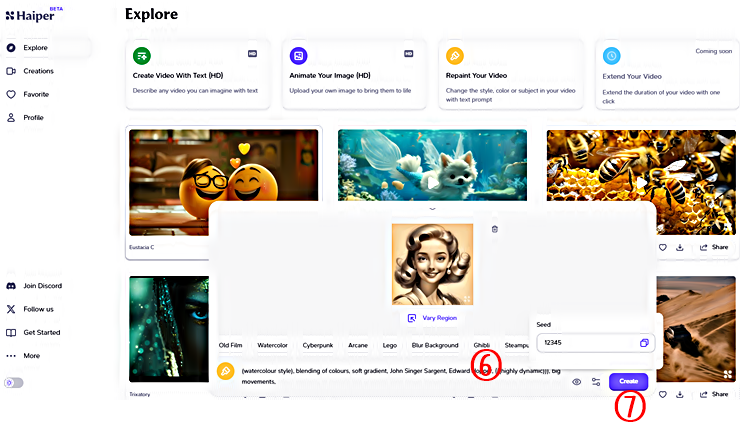 Haiper AI│이미지로 생성한 비디오 스타일 변경 방법