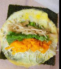 김위에-김밥재료-올리기