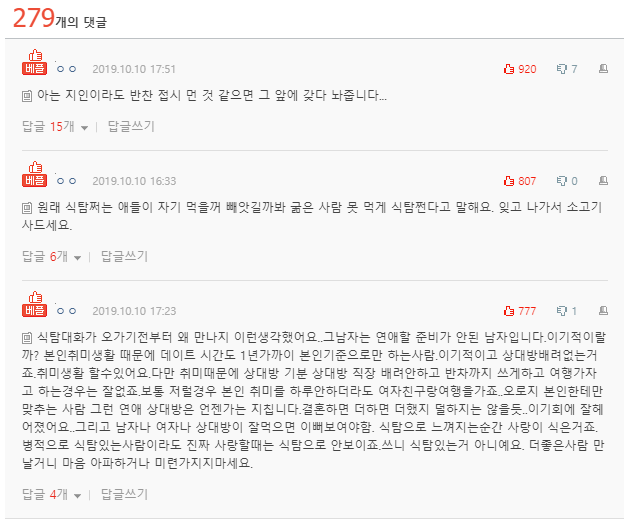  식탐녀 취급 당한 썰..