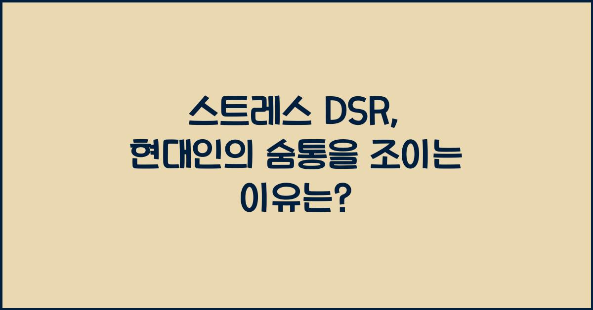 스트레스 dsr