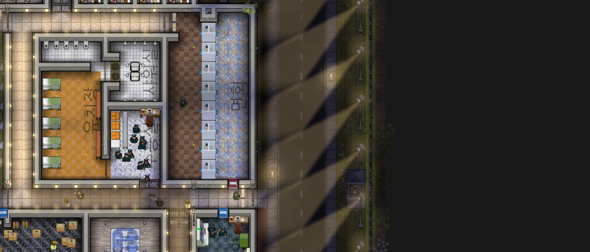 Prison Architect(프리즌 아키텍트)&#44; 교도소 입구 감시탑과 면회실