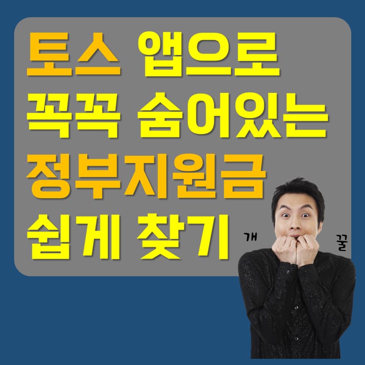 토스 숨은 정부지원금 찾기 정부지원금 조회