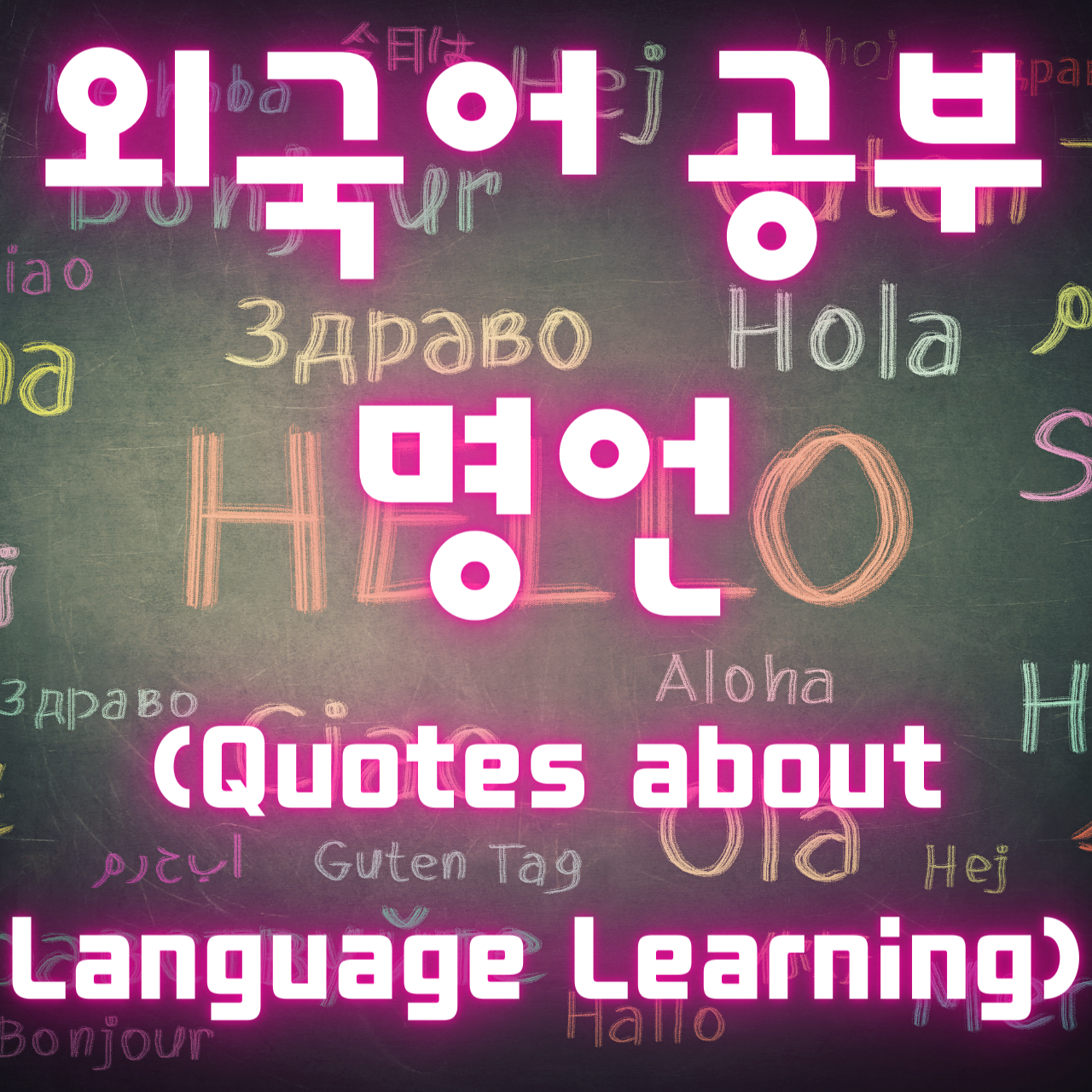 외국어 공부 명언 (Quotes about Language Learning)