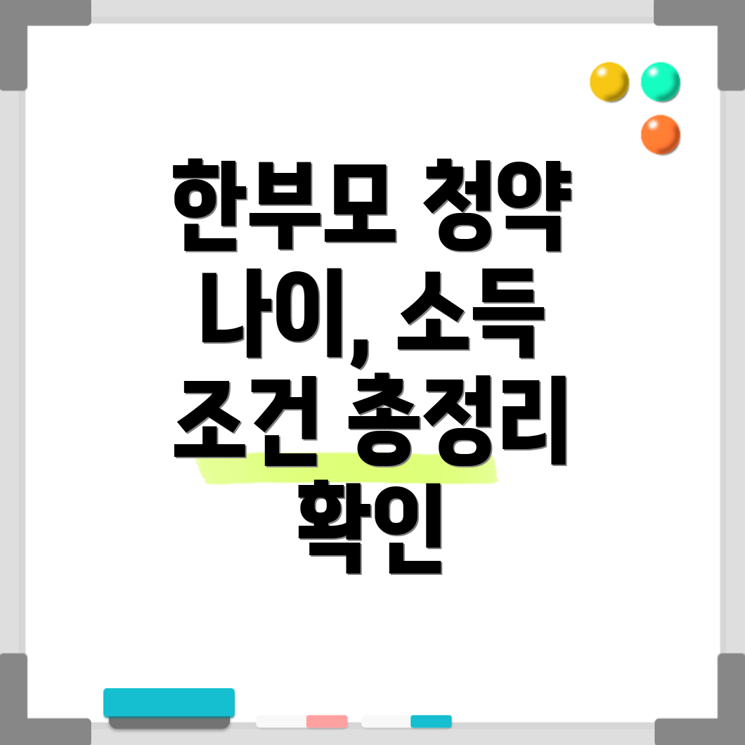 한부모가정 청약