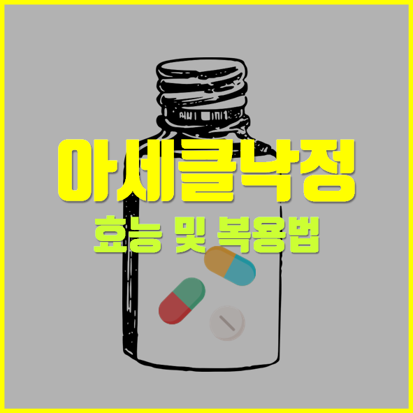  아세클낙정 의약품 정보입니다