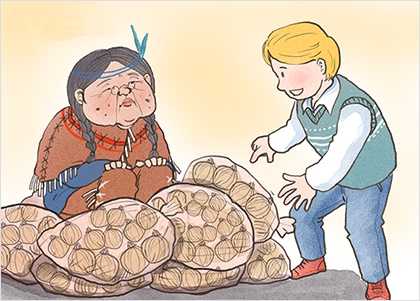  인디언 노인과 양파