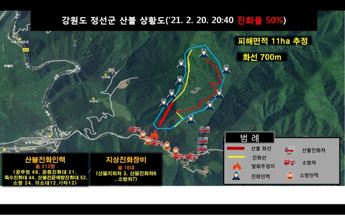  정선 산불 원인은?