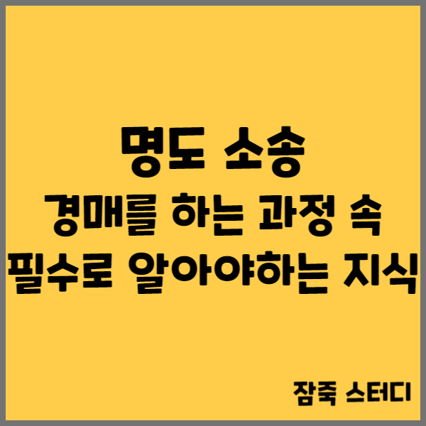  명도 소송 경매의 원활한 마무리를 위한 필수 지식