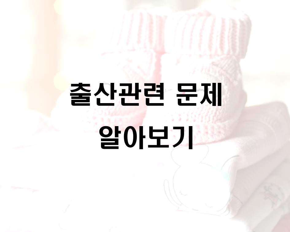  출산 문제(전치태반/임신중독증/유산)