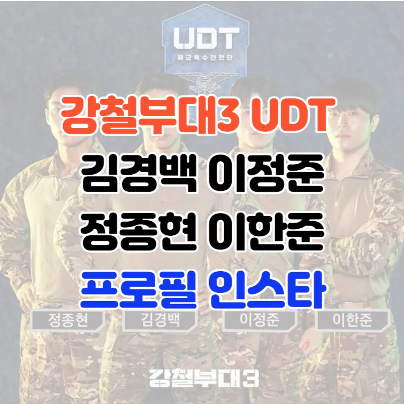 강철부대3 UDT 김경백 이정준 정종현 이한준