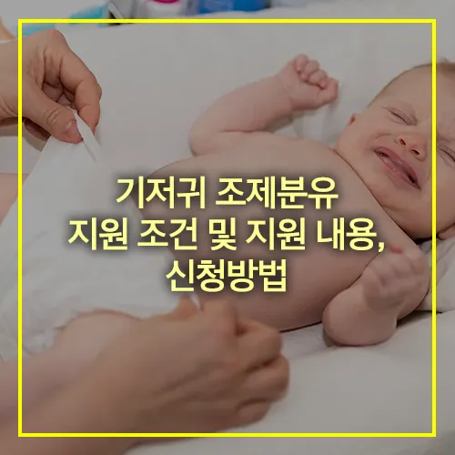 기저귀 조제분유 지원 신청