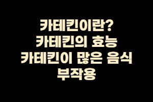  카테킨이란? 카테킨이 많은 음식과 효능, 부작용