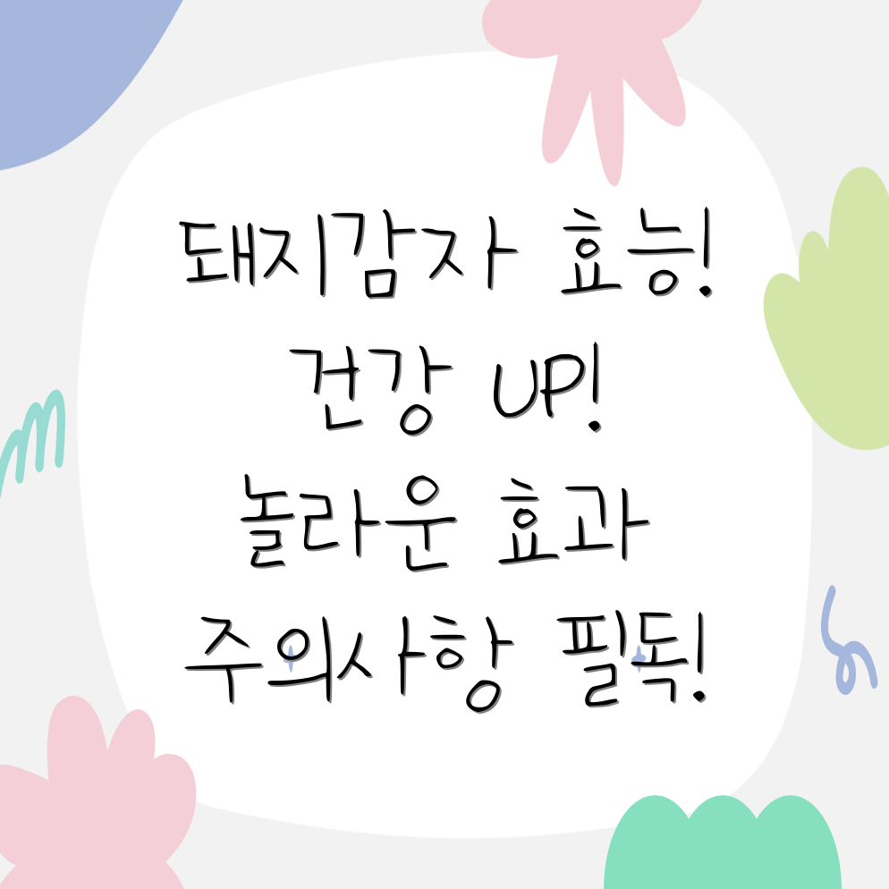 돼지감자 효능