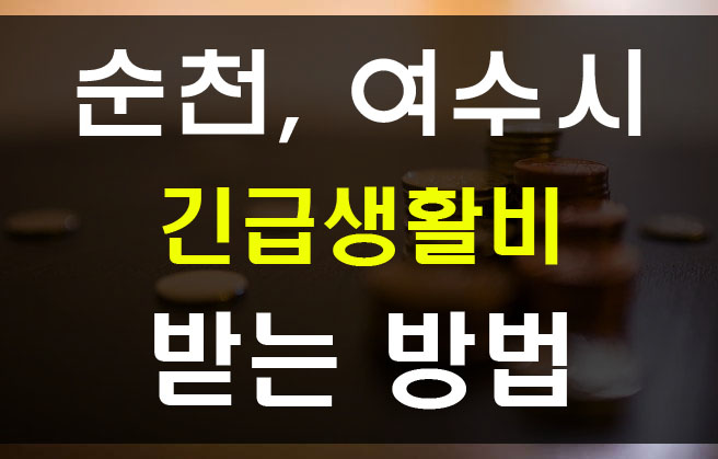  전라남도 순천 여수 긴급재난지원금 신청 방법 및 조건