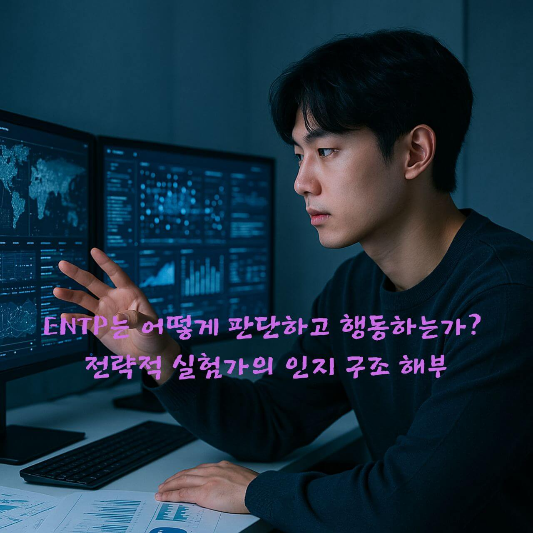 ENTP, MBTI 성격유형, 외향 직관, 내향 사고, 전략적 사고, 
실험적 행동, 아이디어 중심 성격, 사고 확장, 유연한 판단, 성격심리학
