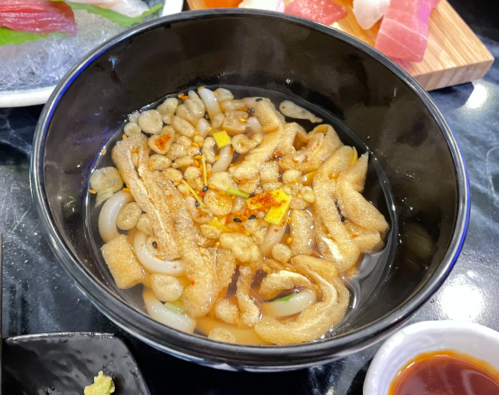 청년초밥 사시미세트 우동