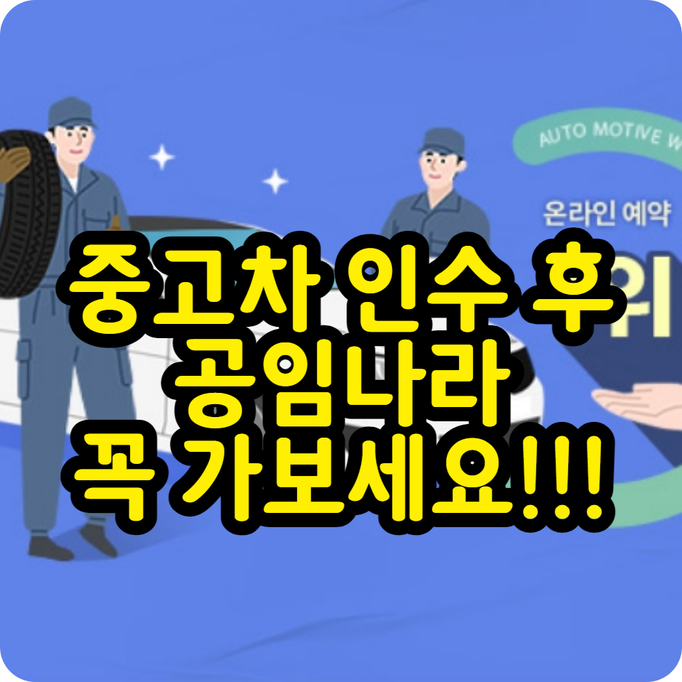  공임나라 정밀점검플러스 후기 (중고차 필수)