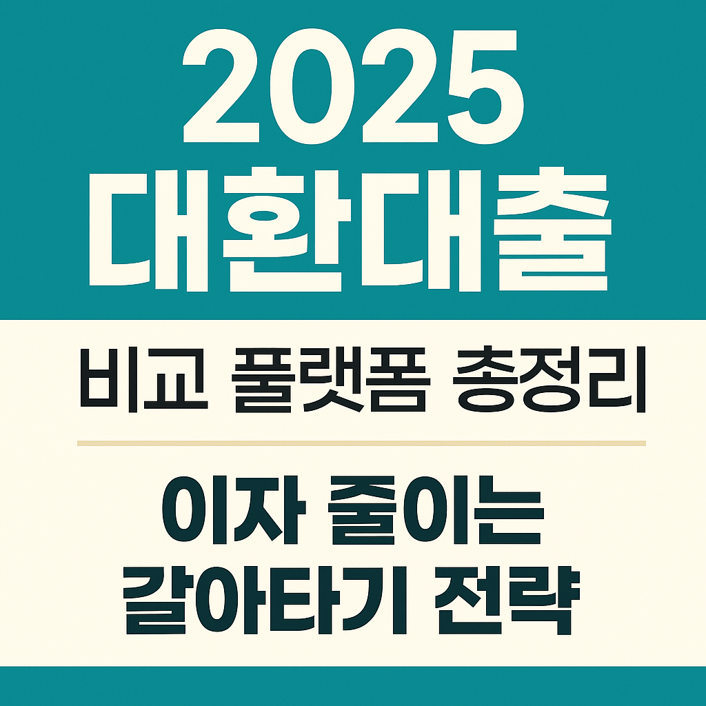 2025 대환대출 비교 플랫폼 총정리, 이자 줄이는 갈아타기 전략 요약 이미지