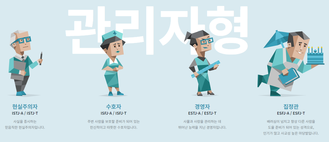 MBTI 성격유형(관리자형)