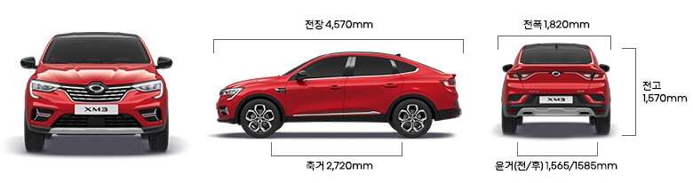 르노삼성-XM3-2023년형-제원-표시-이미지