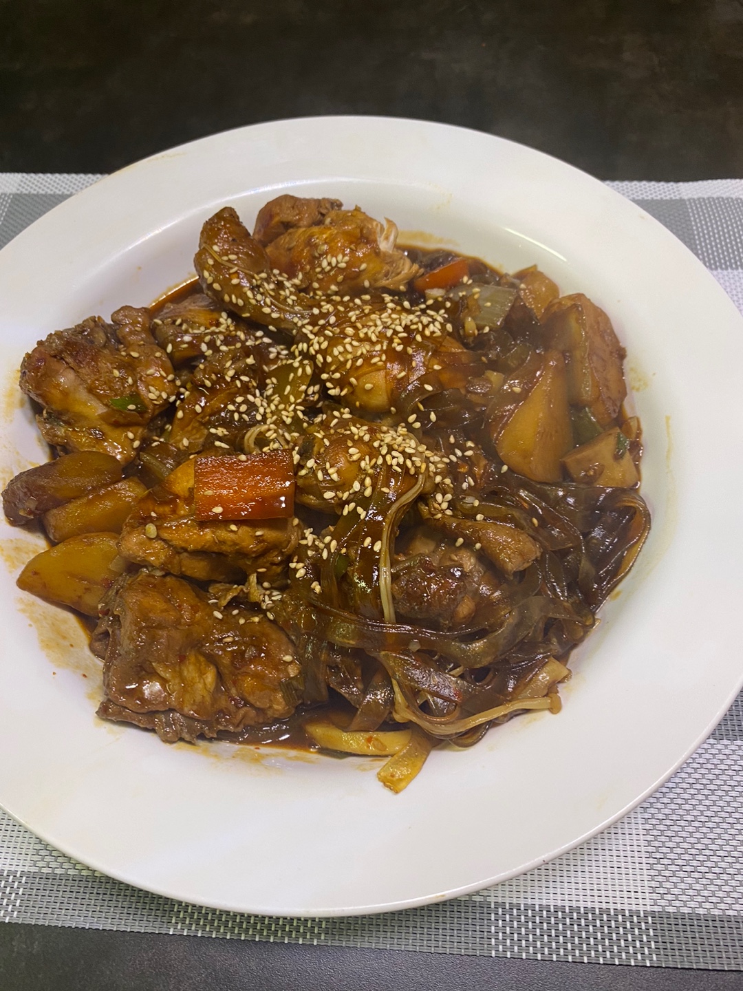 찜닭 완성 