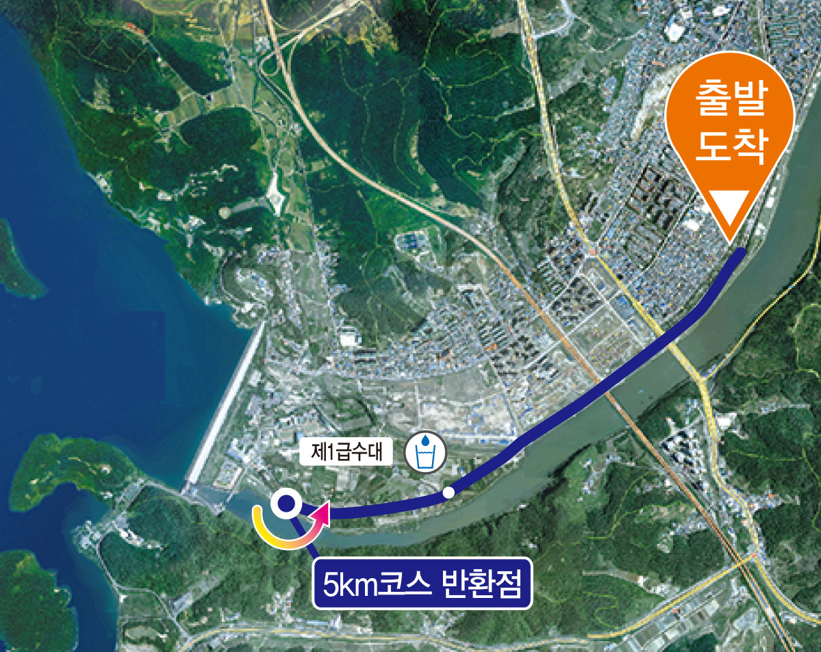 2024 진주 남강 마라톤 대회 벚꽃레이스 - 5km 코스