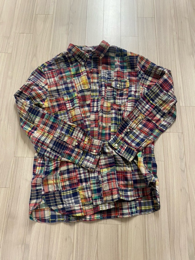 폴로랄프로렌 패치워크 마드라스 코튼 셔츠 패치워크 마드라스 클래식핏 셔츠 Polo Ralph Lauren Patchwork Cotton Madras Shirt