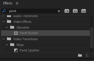 프리미어프로 Paint Bucket효과 찾는 사진