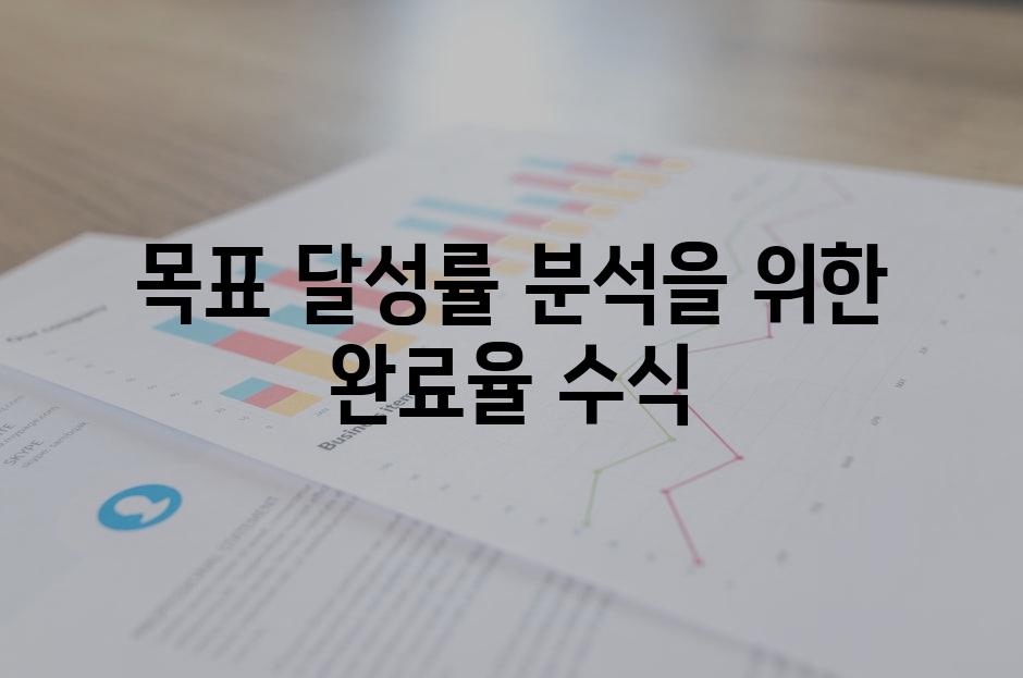 목표 달성률 분석을 위한 완료율 수식