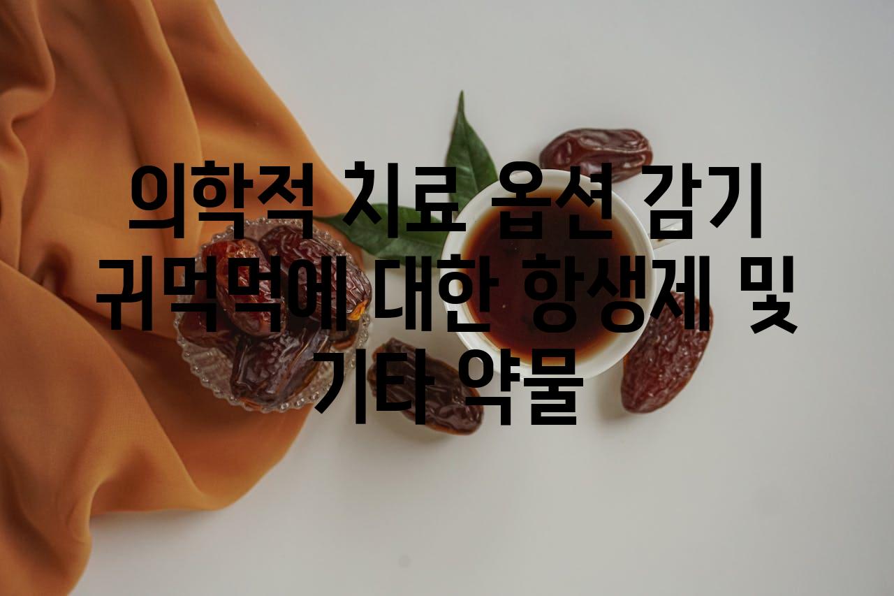 의학적 치료 옵션 감기 귀먹먹에 대한 항생제 및 기타 약물