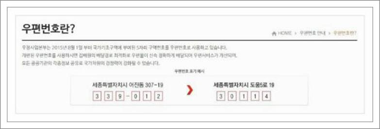 5자리 우편번호