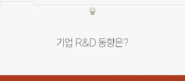 탄소중립을 위한 기업 R&D 투자 현황