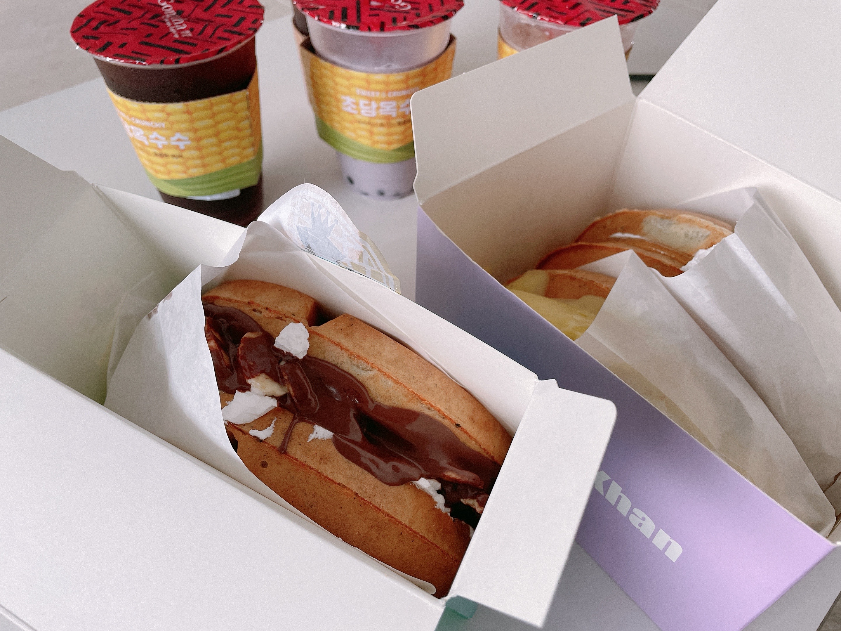 디저트 맛집 :) 와플칸이랑 공차 조합