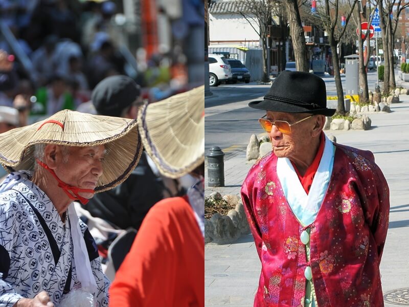 한국과 일본의 노인
