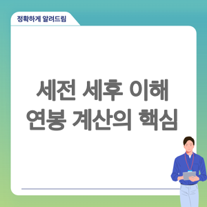 세전 세후 뜻 완벽 이해하기: 연봉 계산의 핵심 개념 해부