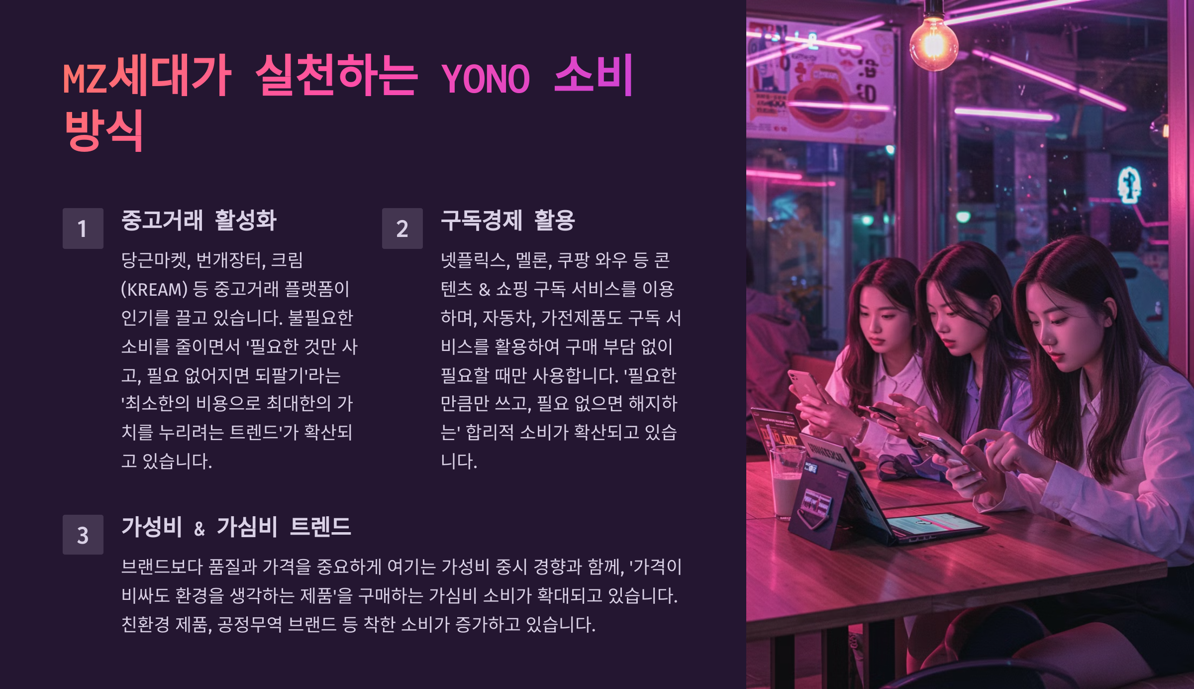 YONO의 소비 방식