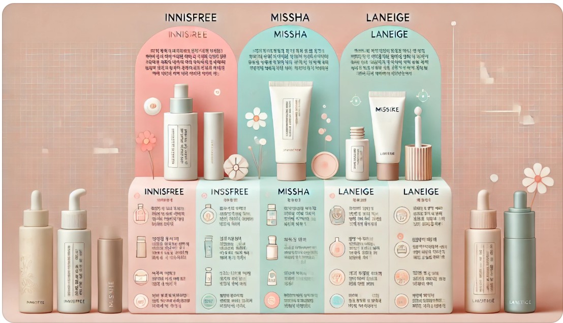 이니스프리, 미샤, 라네즈 화장품