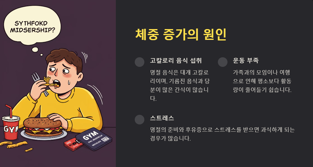 명절 연휴 체중증가 원인