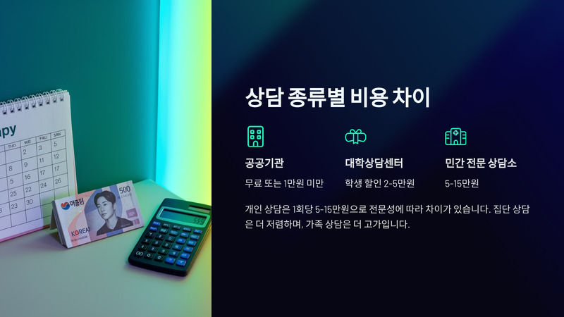 상담 종류별 비용 차이