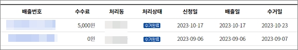 배출 내역