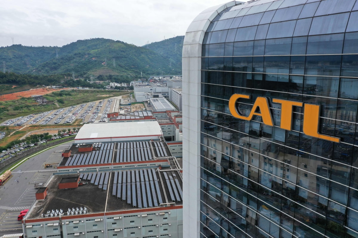 중국 EV 배터리 제조업체 CATL 본사의 모습