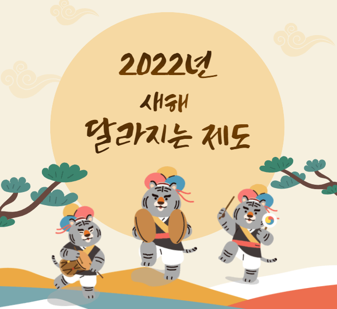  2022년 새해 꼭 기억해야 하는 달라지는 제도!