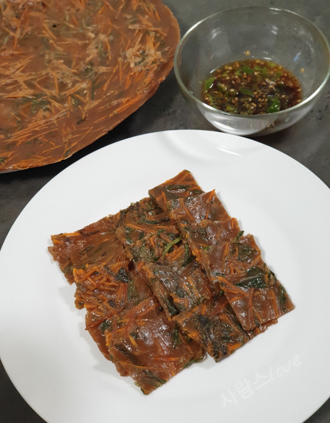  도토리전 레시피 도토리 묵가루로 도토리 전 만들기