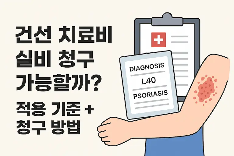 건선 치료, 정말 실비청구 가능할까? 트렘피어 맞는 환자라면 꼭 알아두세요.